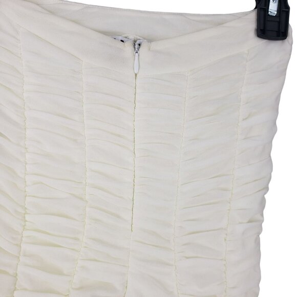 I.AM.GIA Ophelia White Ruched Ruffle Flare Pants Festival Fairycore Whimsigoth - Picture 8 of 11